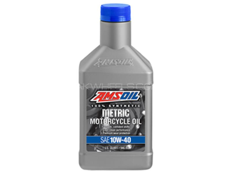 AMSOIL MotorCycle SM 10W-40 Metric Racing Oil - 946ml Image-1
