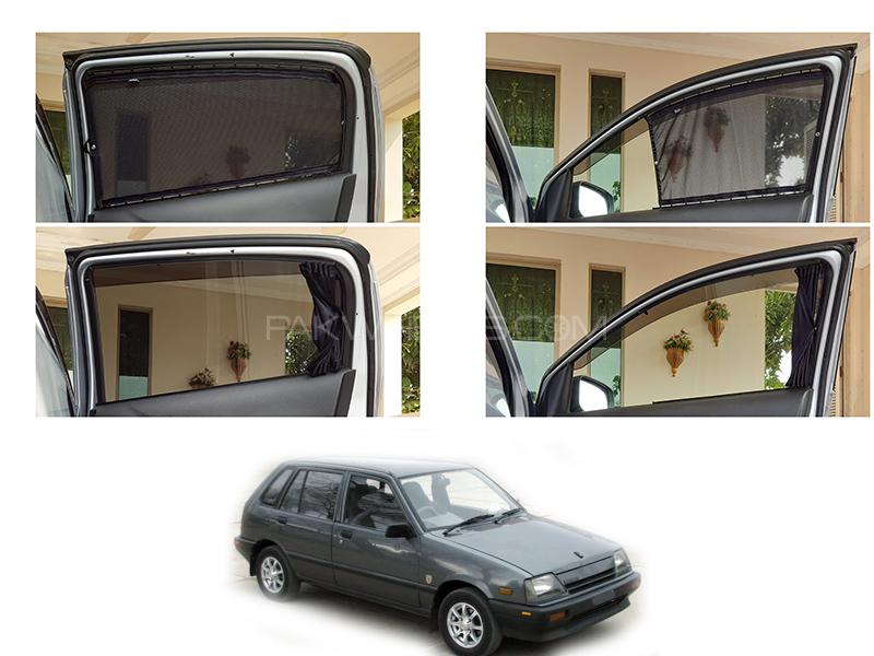 Awra Foldable Fitting Curtain Black Shades For Suzuki Khyber Image-1