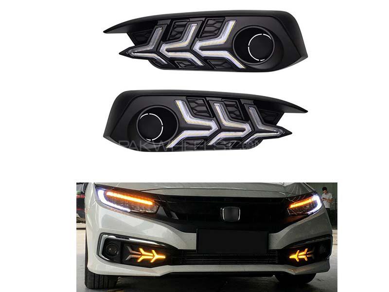 Honda Civic Arrow Shape Front DRL For 2016-2020 Image-1