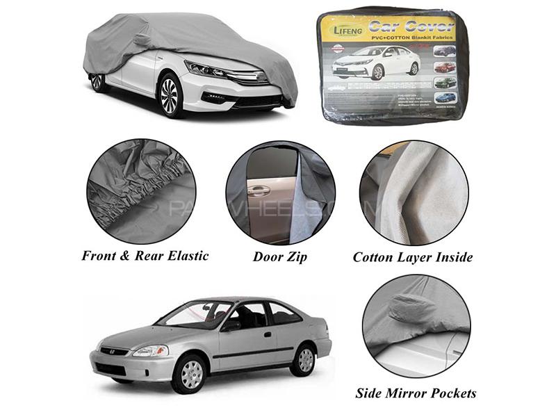 Honda Civic 1999-2001 Non Wooven Inner Cotton Layer Car Top Cover | Anti-Scratch | Waterproof  Image-1
