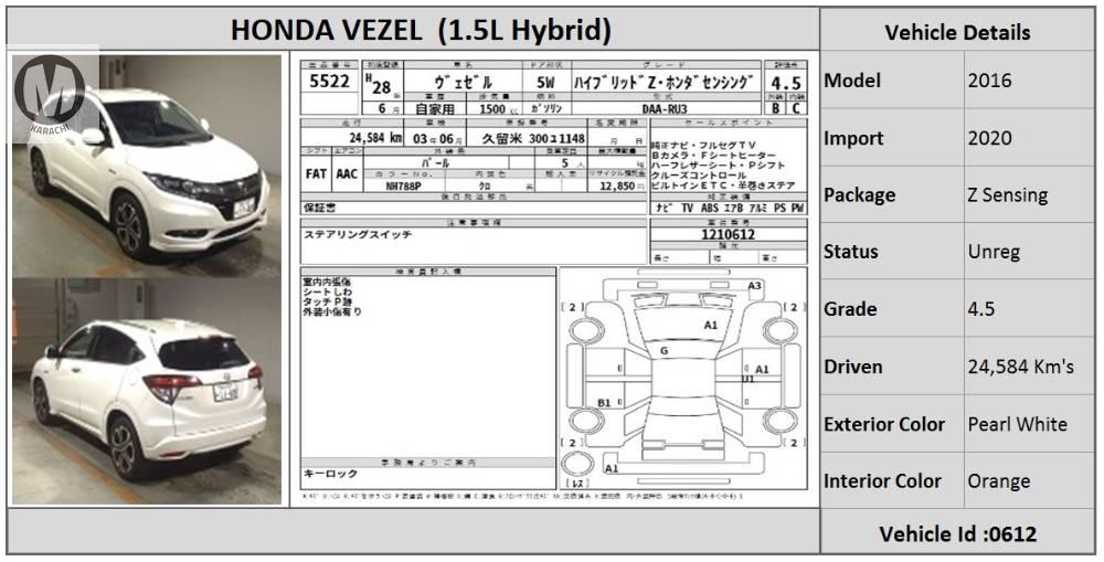 Honda Vezel 2016 for Sale in Karachi Image-1