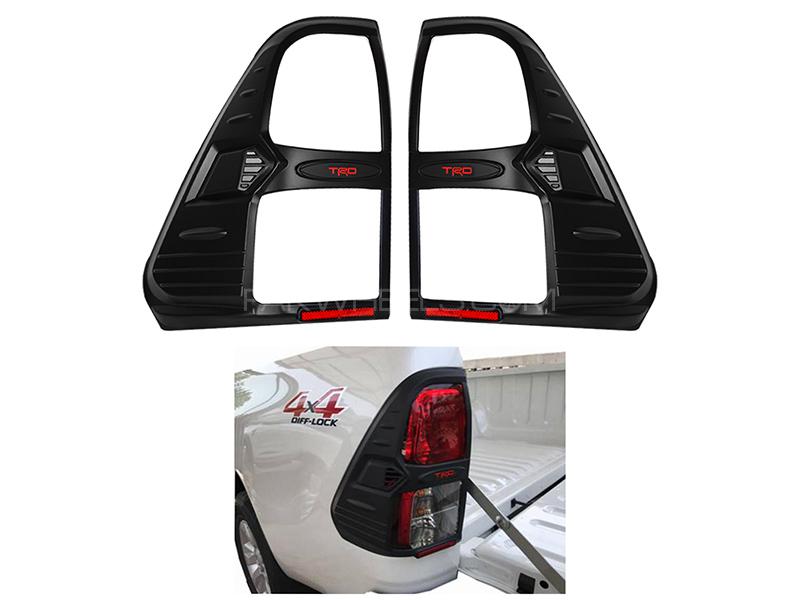 Toyota Hilux Revo 2016-2020 Tail Light Cover - Black Image-1
