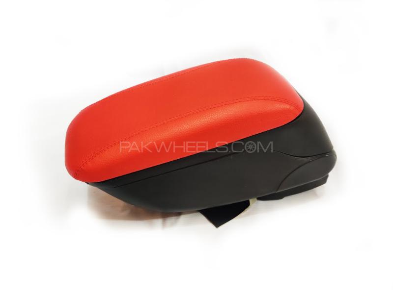 Car Universal Plain Multi Box Arm Rest Red Leatherite for sale in Lahore Image-1