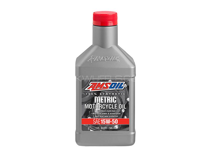 Amsoil 15w50 Metric Motor Cycle Premium Synthetic Engine Oil 946ml Image-1