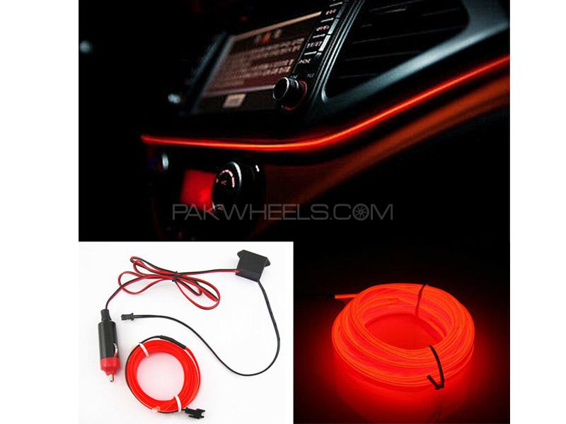 Car Interior EL Glow Neon Wire Red 2m for sale in Lahore Image-1