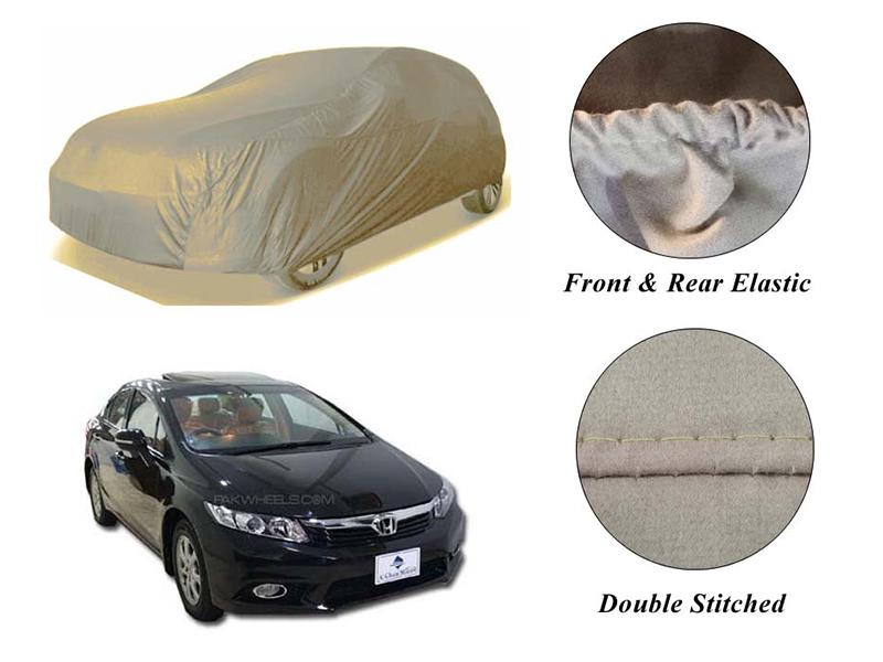 Honda Civic Anti-Scratch Double Stitched Cotton Top Cover 2013-2015 Image-1