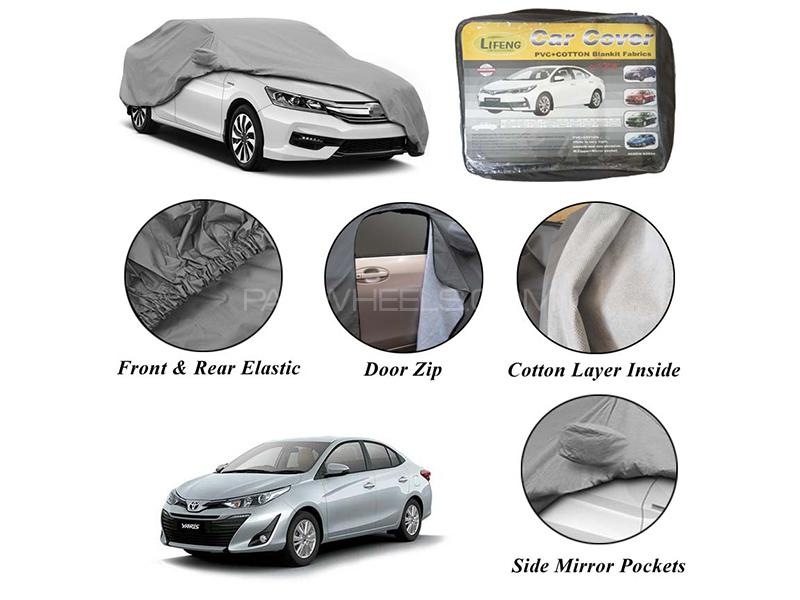 Toyota Yaris 2020-2021 Non Wooven Inner Cotton Layer Car Top Cover | Anti-Scratch | Waterproof in Karachi