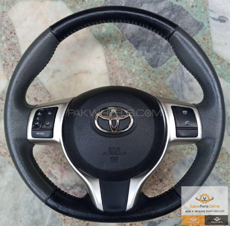 Toyota Vitz bluetooth multimedia leather full Steering Image-1