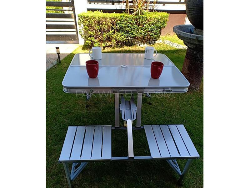 Portable Outdoor Aluminum Folding Table, Outdoor Table And Seating Sets