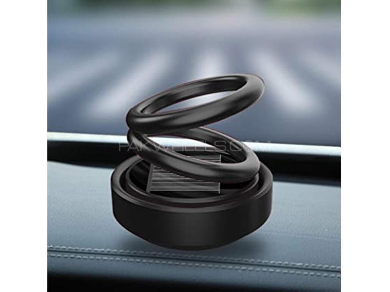 Auto Rotate Solar Power Car Airfreshener - Black  Image-1