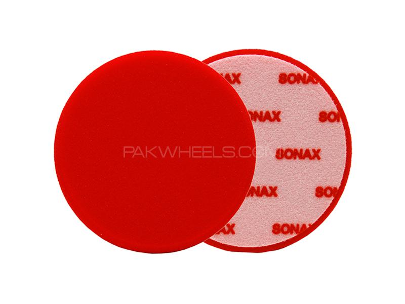 SONAX Foam Pad Hard 160 6Inch Red Image-1