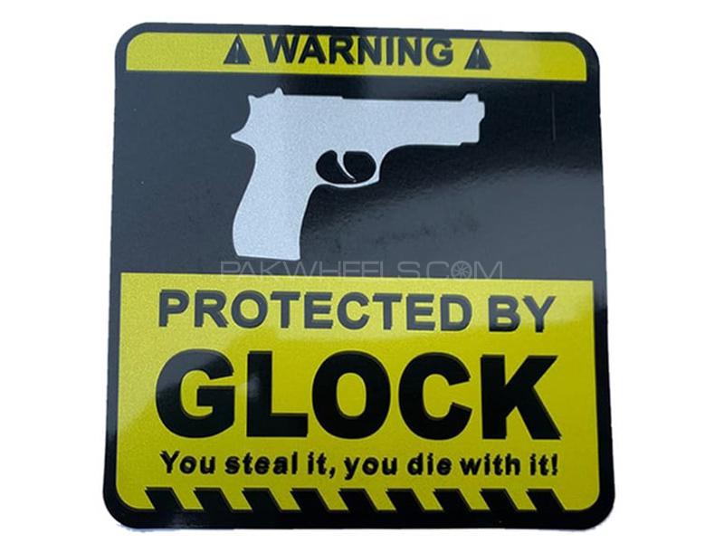 Glock Car Vinyl Sticker - Black & Yellow  Image-1