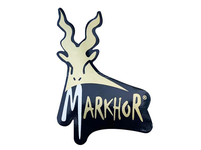 Markhor Car Vinyl Sticker - Golden  for sale in Karachi Image-1