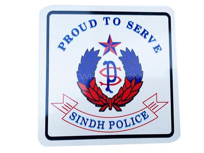 Sindh Police Car Vinyl Sticker - Silver  for sale in Karachi Image-1