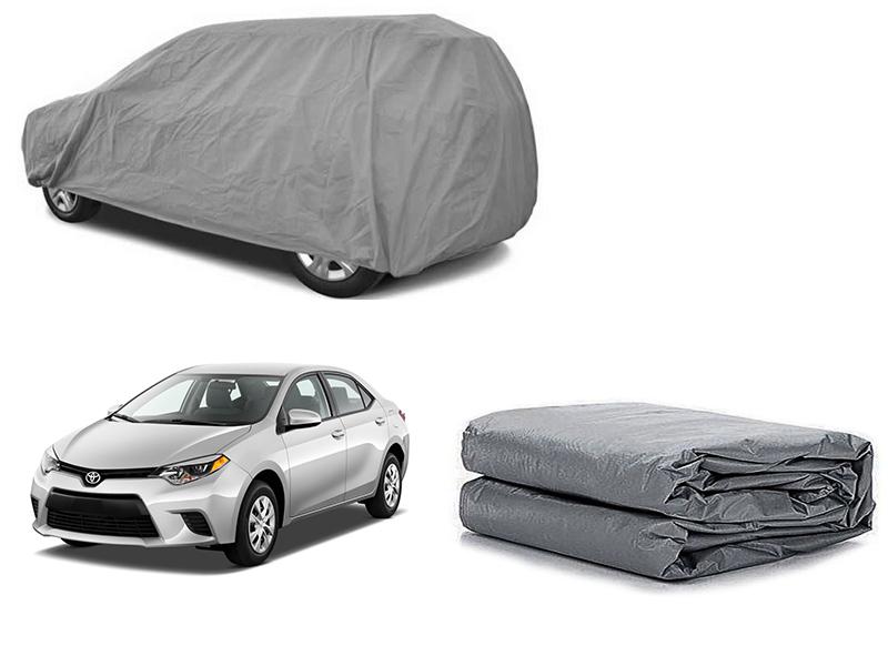 Toyota Corolla 2014-2021 PVC Cotton Fabric Top Cover - Grey  for sale in Karachi Image-1
