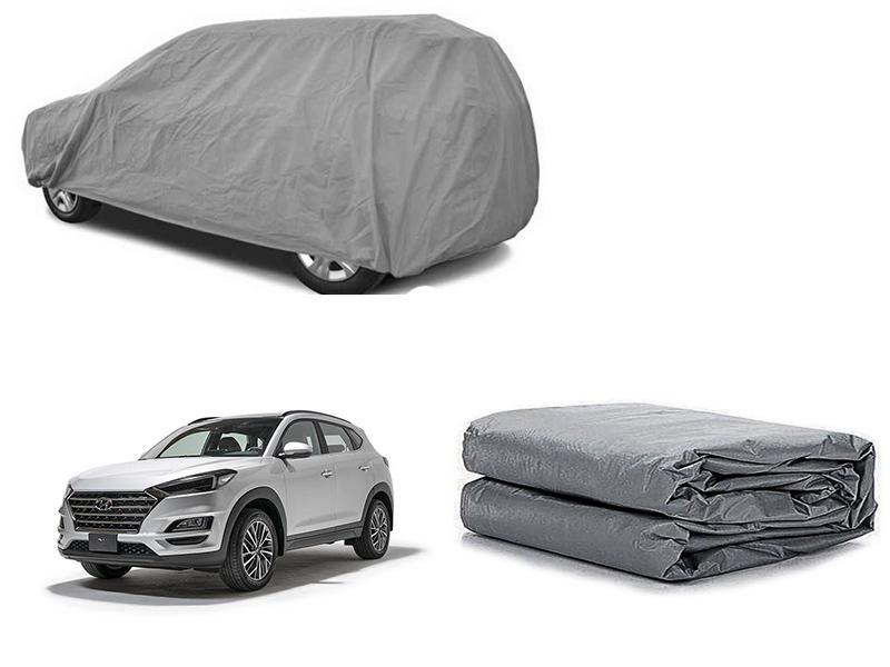 Hyundai Tucson 2020-2021 PVC Cotton Fabric Top Cover - Grey  Image-1