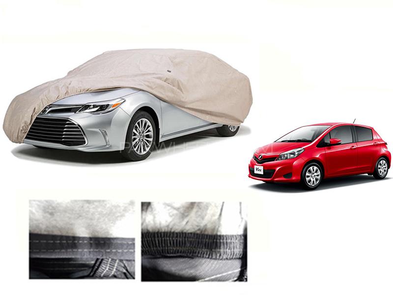 Toyota Vitz 2009-2014 PVC Cotton Car Top Cover  Image-1