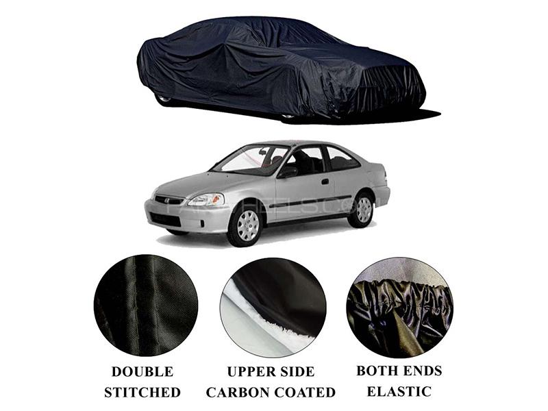 Honda Civic 1997-2001 Polymer Carbon Coated Car Top Cover for sale in Karachi Image-1