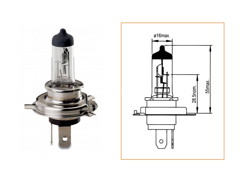 H4 Halogen Bulb 12v 130/100w Clear for sale in Lahore Image-1