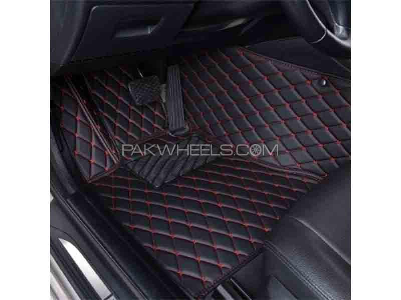 Toyota Land Cruiser 2006-2016 7D Luxury Floor Mats With Burrs - Black & Red Toyota Land Cruiser 2006-2016 7D Luxury Floor Mats With Burrs - Black & Red Image-4