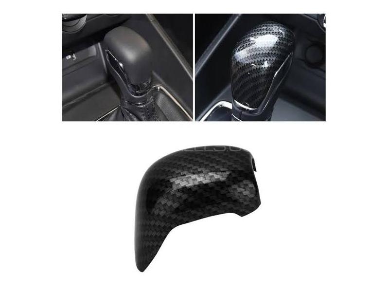 MG ZS Carbon Fiber Gear Knob Cover for sale in Lahore Image-1