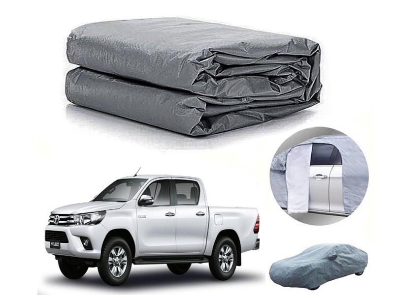 Toyota Revo 2016-2021 PVC Cotton Fabric Top Cover - Grey  Image-1