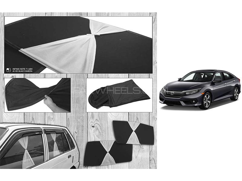 Honda Civic 2016-2021 Fancy Design Foldable Sun Shades  Image-1