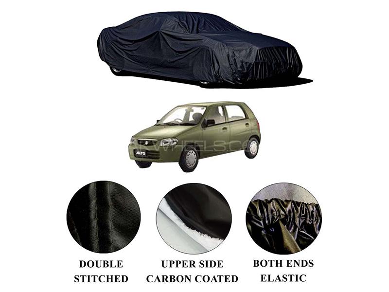 Suzuki Alto 2000-2012 Polymer Carbon Coated Car Top Cover for sale in Karachi Image-1