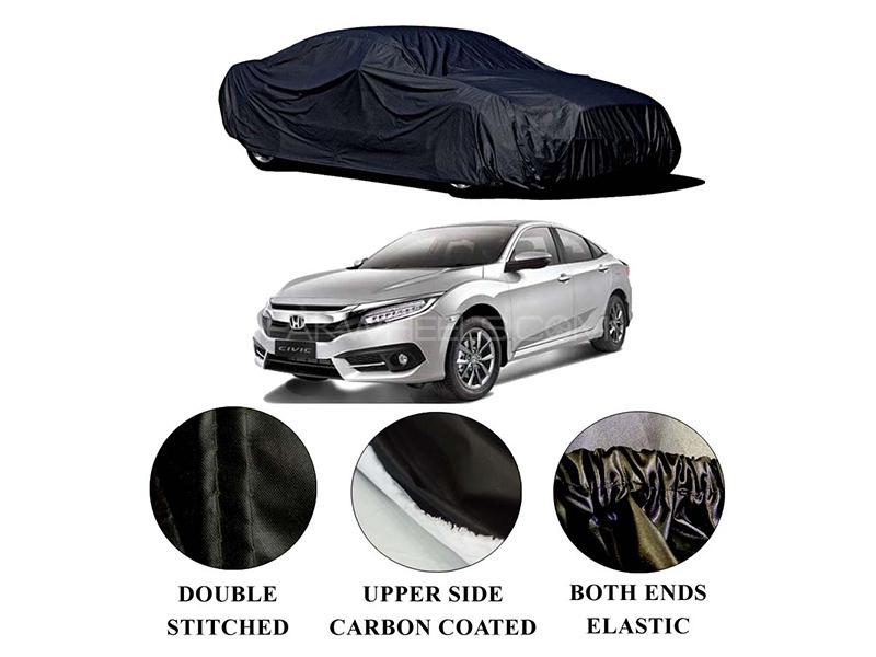 Honda Civic 2016-2021 Polymer Carbon Coated Car Top Cover for sale in Karachi Image-1