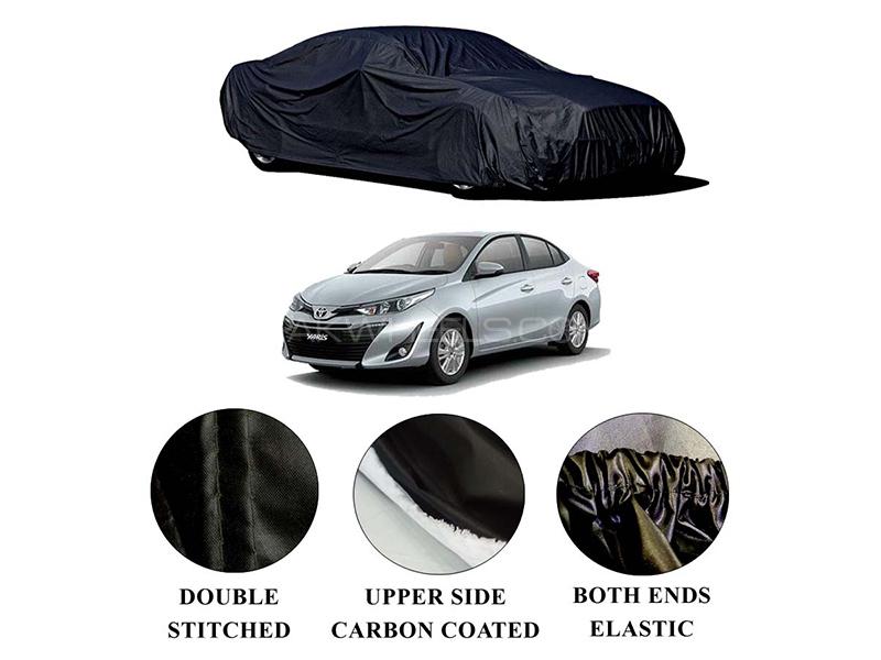 Toyota Yaris 2020-2021 Polymer Carbon Coated Car Top Cover for sale in Karachi Image-1