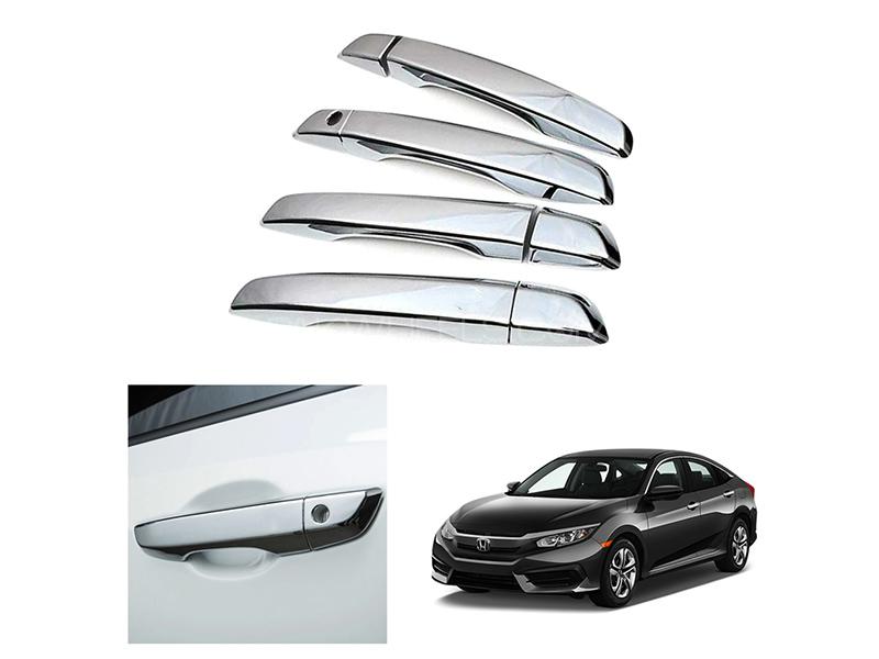 Honda Civic 2016-2021 Door Handle Cover - Chrome  Image-1