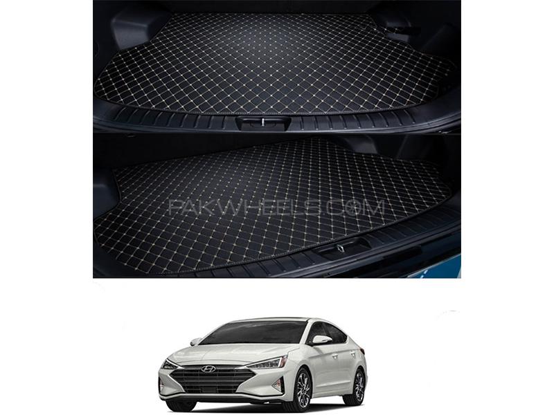 Hyundai Elantra 2021-2022 7D Trunk Mat - Black  Image-1