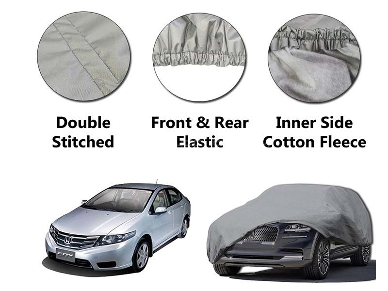 Honda City 2009-2022 PVC Cotton Double Stitched Car Top Cover  Image-1