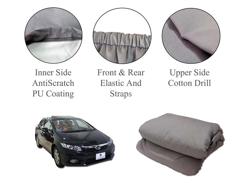 Honda Civic 2012-2016 PU Powder Coated Cotton Top Cover | Car Cover | Anti-Scratch | Dust Proof  Image-1