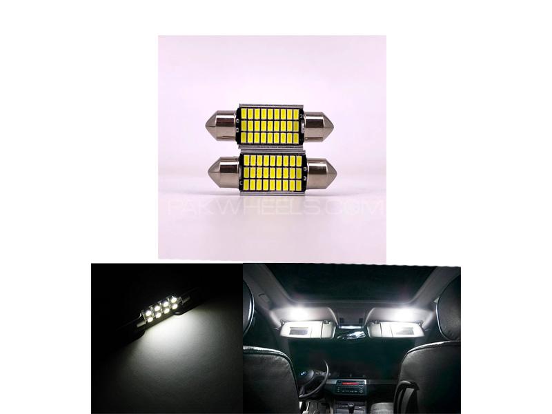 Car Roof Map Dome Light White SMD Pair 2pcs Image-1