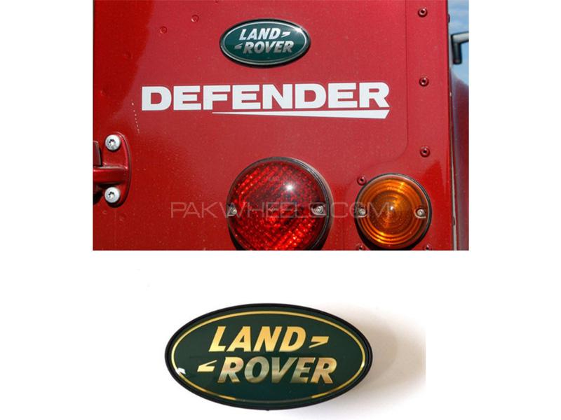 Land Rover Defender Rear Badge Golden Finish  Image-1