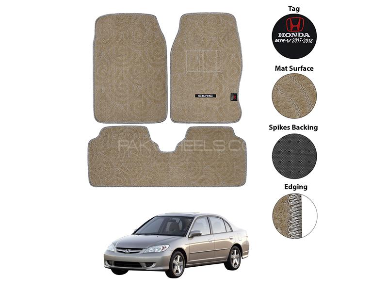 Honda Civic 2003-2006 Carpet Premium Series Beige Car Floor Mats Image-1