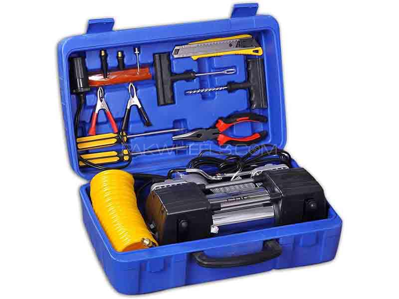 Double Cylinder Air Compressor With Tool Kit  for sale in Karachi Image-1