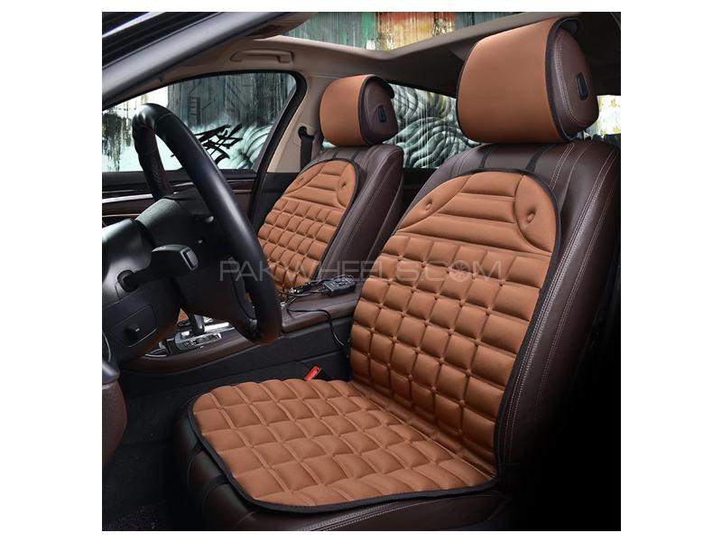 Car Seat Heating Pad Cushion 12v Camel Image-1
