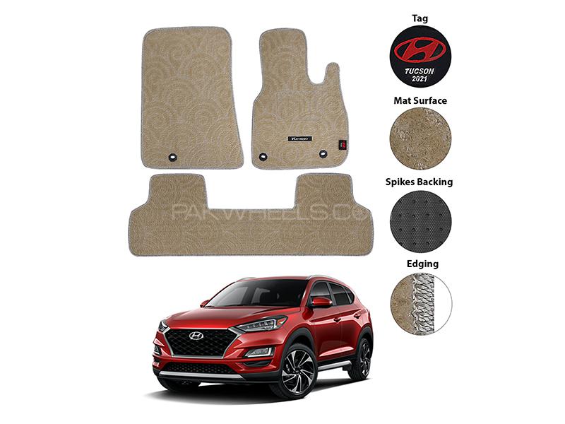 Hyundai Tucson Carpet Premium Series Beige Car Floor Mats Image-1