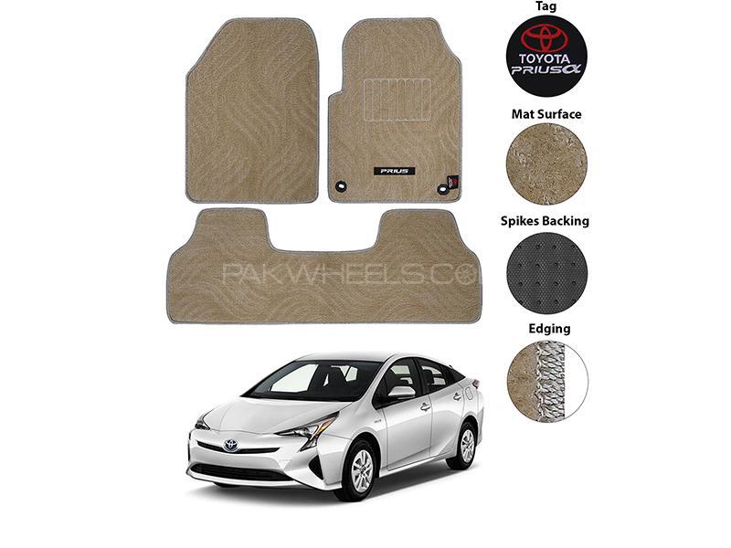 Toyota Prius X Carpet Premium Series Beige Car Floor Mats Image-1