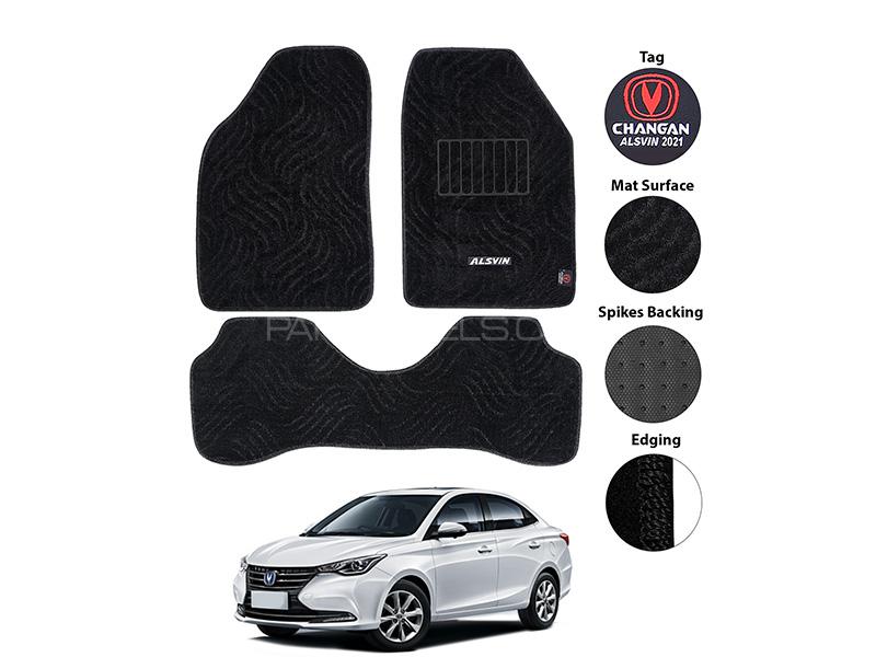 Changan Alsvin Carpet Premium Series Black Car Floor Mats Image-1