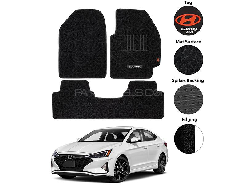 Hyundai Elantra Carpet Premium Series Black Car Floor Mats Image-1