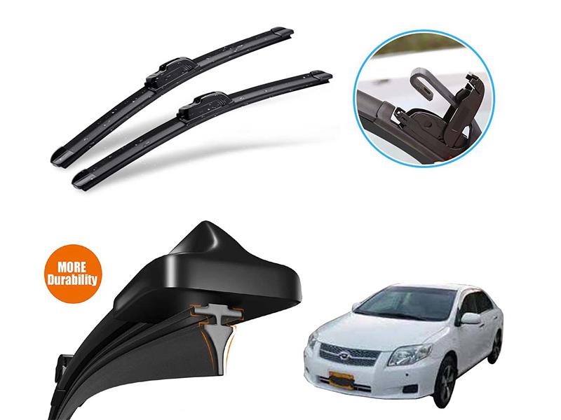 Toyota Axio 2006-2012 Silicone Wiper Blades | Soft Rubber Vipers | Graphite Coated Rubber  Image-1