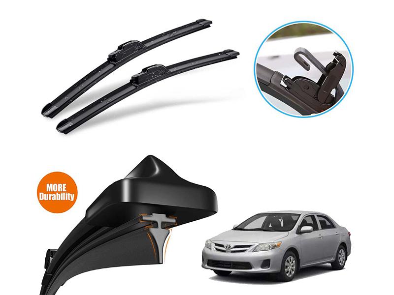 Toyota Corolla 2009-2014 Silicone Wiper Blades | Soft Rubber Vipers | Graphite Coated Rubber  Image-1