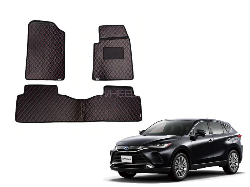 Toyota Harrier Diamond Cut Floor Mats 2020-2022 Black Red for sale in لاہور Image-1