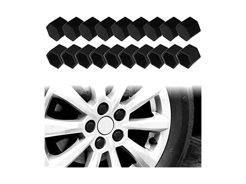 Car Lug Nut Silicone Covers Black 19 Inch Lug Nut Protector Covers  Image-1