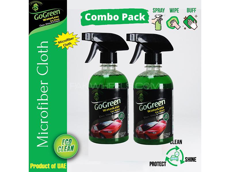 Go Green Waterless Car Wash Liquid 500ml - 2 Pcs Image-1