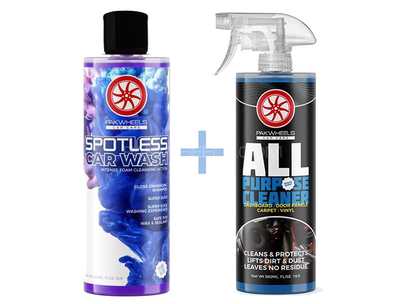 PakWheels All Purpose Cleaner & Spotless Car Wash Shampoo Bundle Image-1
