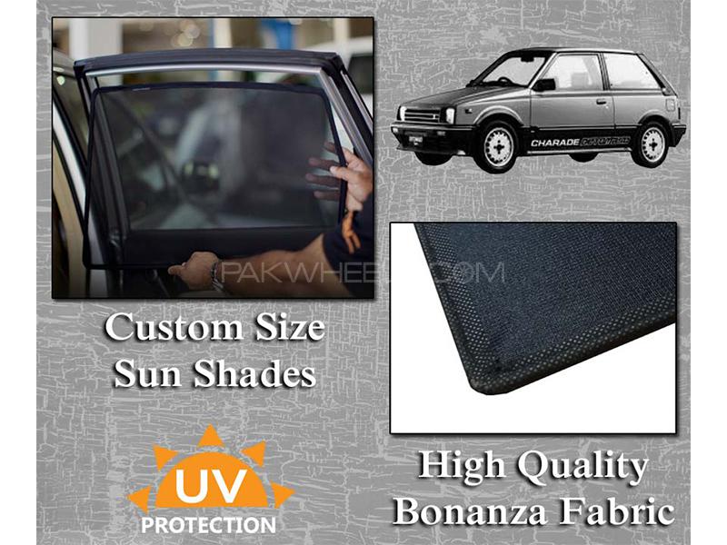 Daihatsu Charade 1984-1986  Sun Shades | Bonanza Fabric | Thick Rods | Original Size